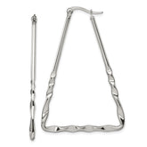 Chisel Stainless Steel Polished Triangular Hoop Earrings